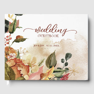 Rustic Fall Floral Wedding   Guest Book