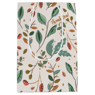 Rustic Fall Foliage  Medium Gift Bag