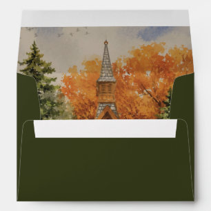 Rustic Fall Forest  Yosemite National Park Wedding Envelope