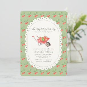 Rustic Fall Harvest Apple Of Our Eye Baby Shower  Invitation