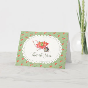 Rustic Fall Harvest Apple Of Our Eye Baby Shower Thank You Card