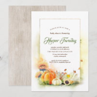 Rustic Fall Harvest Pumpkin Sunflower Baby Shower
