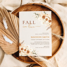 Rustic Fall in Love Bridal Shower Boho Terracotta
