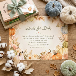 Rustic Fall in Love Pumpkin Autumn Baby Shower Enclosure Card