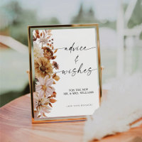 Rustic Fall Leaves Advice & Wishes Pedes