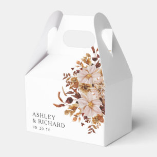Rustic Fall Leaves Wedding Favour Box