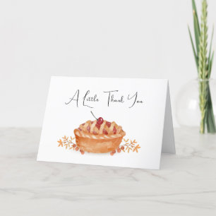 Rustic Fall Little Cutie Pie Cherry Baby Shower Thank You Card