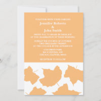Rustic Fall Maple Leaf Salmon Orange White Wedding