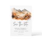 Rustic Fall Mountain Scene Watercolor Photo