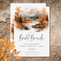 Rustic Fall Mountain Watercolor Bridal Brunch