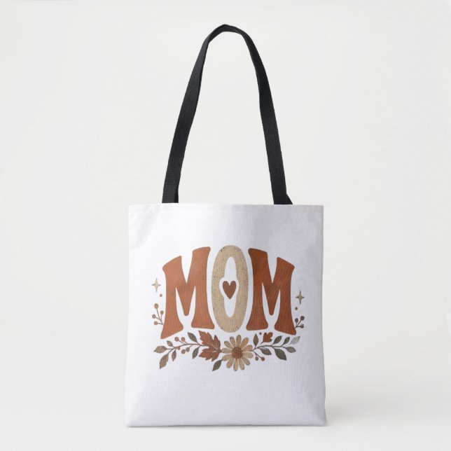 Rustic Fall Mum Floral Autumn Love Tote Bag (Front)