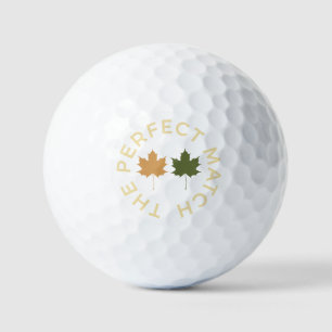 Rustic Fall Olive Green Monogram Perfect Match Golf Balls