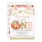 Rustic Fall Pumpkin 1st Birthday Invitation