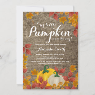 Rustic Fall Pumpkin Baby Shower invitation
