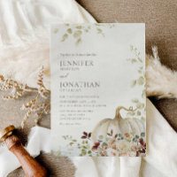 Rustic Fall Pumpkin Floral Wedding Photo