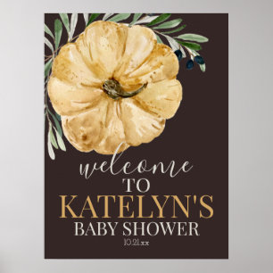 Rustic Fall Pumpkin Shower Welcome Sign