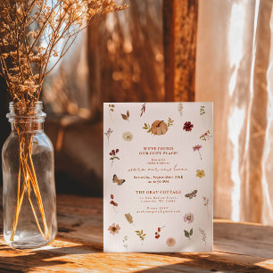 Rustic Fall Pumpkin Wildflower Housewarming Invite