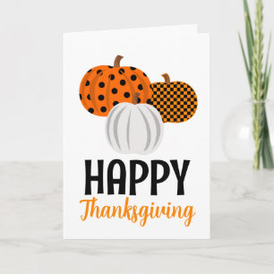 Rustic Fall Pumpkins Happy Thanksgiving Card