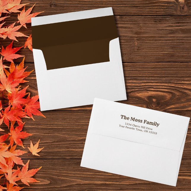 Rustic Fall Seasonal Return Address Envelope (Creator Uploaded)