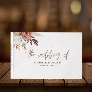 Rustic Fall Terracotta Boho Wedding Guest Book