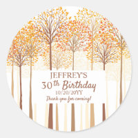 Rustic Fall Trees Terracotta Birthday Party