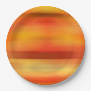 Rustic Fall Wedding Colours Orange Gradient Autumn Paper Plate