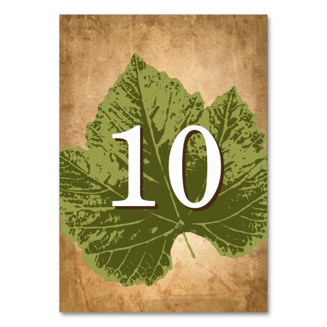 Rustic Fall Wedding Ideas | Table Number Cards (Front)