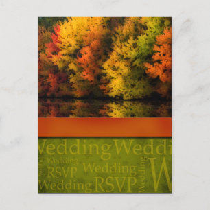 Rustic Fall Wedding Postcard