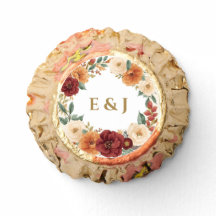 Rustic Fall Wedding Round Candy Favours