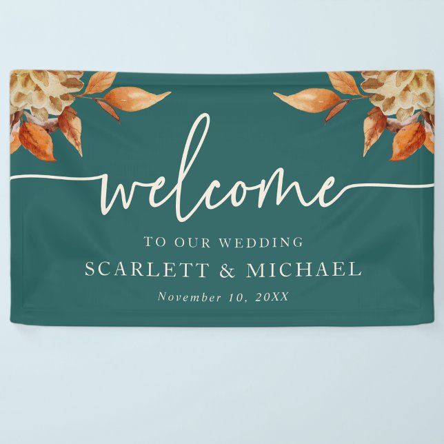 Rustic Fall Welcome Banner (Rustic Fall Floral Welcome 
Sign Banner by Painted Paperie
)