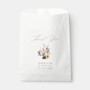 Rustic Fall Wildflower Bouquet Wedding Favour Bags