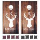 Rustic Family Monogram Wood Styled Deer Antler