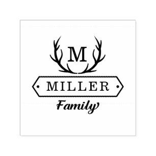 Rustic Family Personalised Stamp