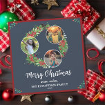 Rustic family photo collage Merry Holiday card<br><div class="desc">Create your own rustic family photo collage Merry Christmas card.
Send your friend and family Christmas wishes with this very personal Christmas card.
You can add your own photos,  add your text and names.</div>