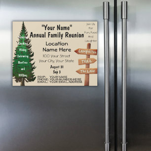 Rustic Family Reunion Invitation Magnetic Card