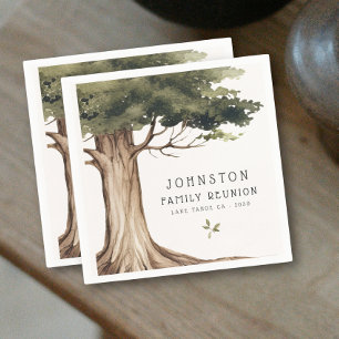 Rustic Family Reunion Picnic Vintage Tree Napkin