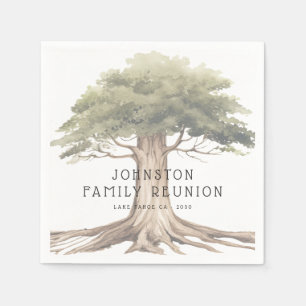 Rustic Family Reunion Picnic Vintage Tree   Napkin