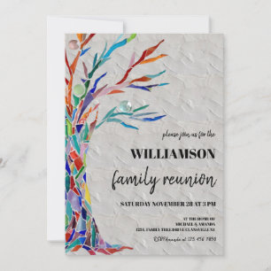 Rustic Family Tree Family Reunion Invitation
