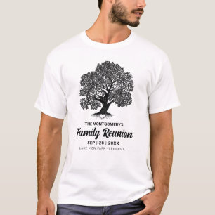 Rustic Family Tree Family Reunion Personalised T-Shirt