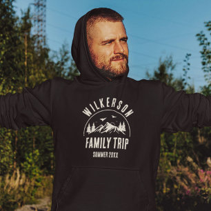 Rustic Family Trip Cabin Woods Retro Hoodie