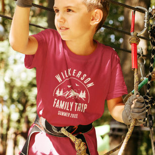 Rustic Family Trip Cabin Woods Retro T-Shirt