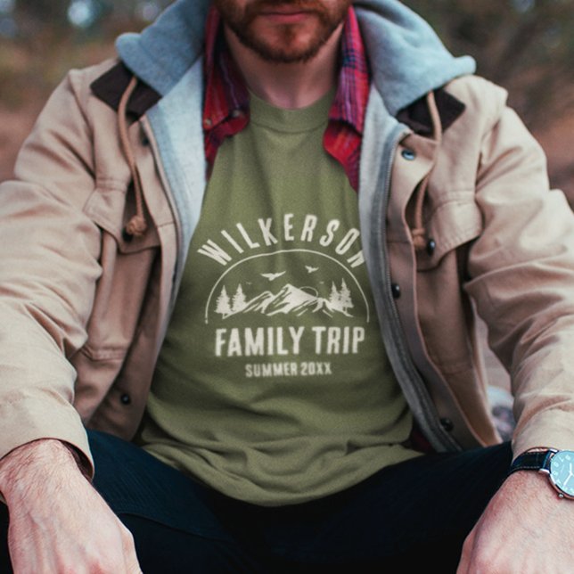 Rustic Family Trip Cabin Woods Retro T-Shirt (Creator Uploaded)