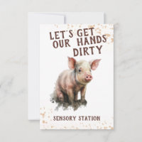 Rustic Farm Animal Sensory Play Birthday Sign