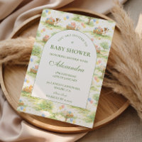Rustic Farm Animals Pastel Baby Shower