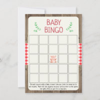 Rustic Farm Baby Shower Bing Game