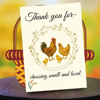 Rustic Farm Chicken Support Small Local Homestead Invitation