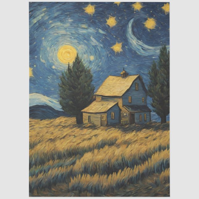 Rustic Farm Decoupage  Tissue Paper (Front)