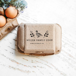 Rustic Farm Duck Egg Carton Stamp