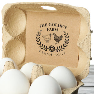 Rustic Farm Fresh Eggs Business Rubber Stamp