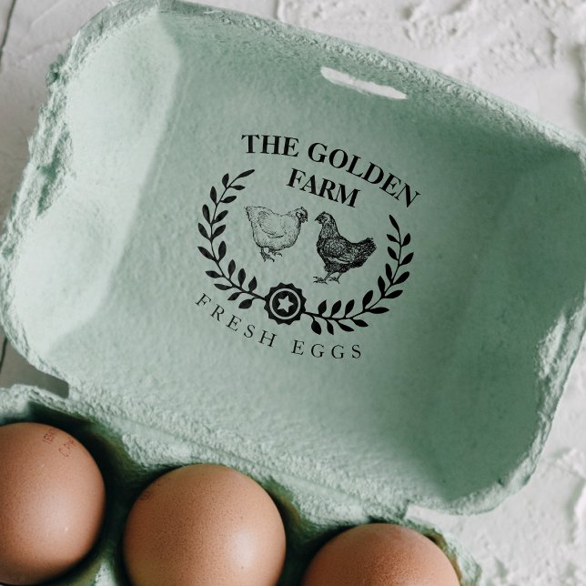 Rustic Farm Fresh Eggs Business Self-inking Stamp (Creator Uploaded)